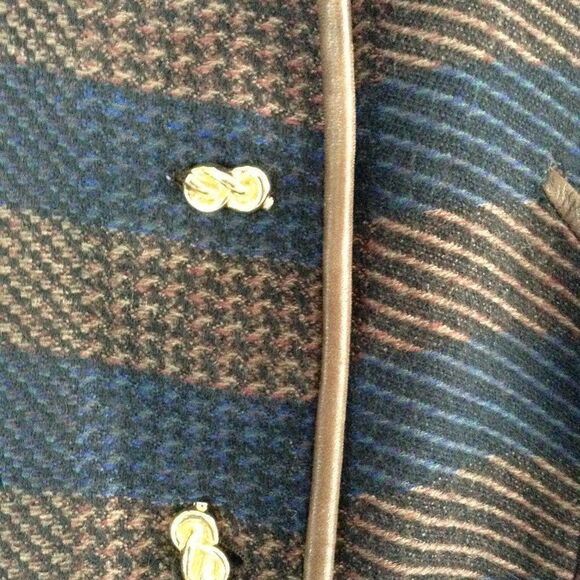 Beatrice Di Borbone Roma Striped Wool Blazer Jacket Medium - Picture 4 of 9